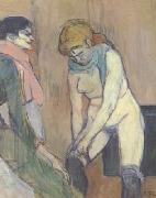 Henri de toulouse-lautrec Woman Pulling up her stocking (san22) oil